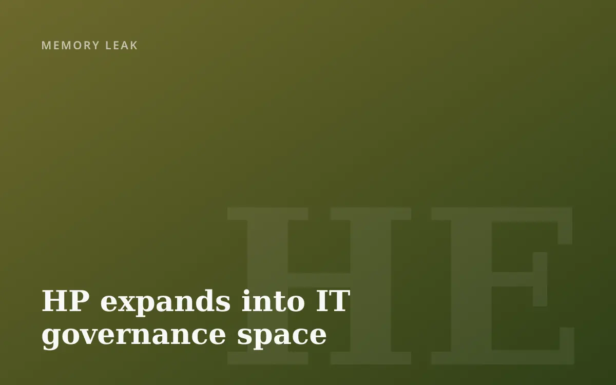 HP expands into IT governance space