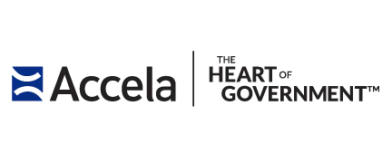 Accela logo heart gov lockup rgb color